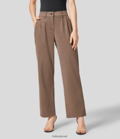 Halara נשים קסם כפתור בינוני עלייה רוכסן כיס צד ישר רגל ישרה ג'ינס סריג נמתח צבעוני XX0PF1382 הַלבָּשָׁה ג'ינס קוקו