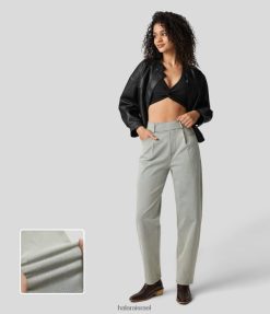 Halara נשים קסם עם מותניים מרובים כיסים שטופים צבעוניים סריג נמתח קז'ואל אמא ג'ינס XX0PF1374 הַלבָּשָׁה ג'ינס גופרית אפור