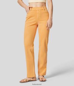 Halara נשים קסם עם מותניים מרובים כיסים רגל ישרה ג'ינס סריג נמתח צבעוני XX0PF1317 הַלבָּשָׁה ג'ינס הדרים ריחני