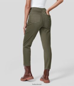 Halara נשים קסם עם מותניים מרובים מכובסים צבעוניים סריג נמתח ג'ינס מחודדים XX0PF1371 הַלבָּשָׁה ירוק תכלת