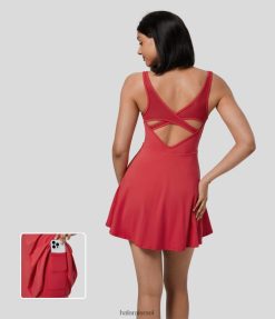 Halara נשים שמלה אקטיבית לריקוד מיני רשת ניגודיות חסרת גב 2 ב-1 XX0PF879 בגדים פעילים סלסה