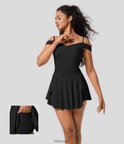 Halara נשים שמלה אקטיבית עם כיס צד 2 ב-1 ללא גב XX0PF876 בגדים פעילים שָׁחוֹר