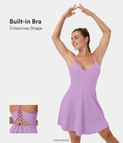 Halara נשים שמלה אקטיבית עם שרוכים ללא גב XX0PF871 בגדים פעילים מְקוֹרִי