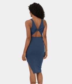 Halara נשים שמלת גוף קז'ואל קז'ואל ללא גב ללא גב ללא שרוולים XX0PF1105 הַלבָּשָׁה ג'ינס כהה