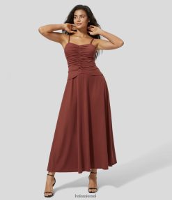 Halara נשים שמלת החלקה קז'ואל מקסי מרופדת ללא גב XX0PF1184 הַלבָּשָׁה תפוח מתובל