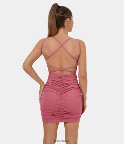 Halara נשים שמלת מיני קז'ואל מרופדת ללא גב ללא גב XX0PF987 הַלבָּשָׁה ביגוניה רוז'