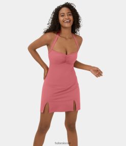 Halara נשים שמלת קטיפה softlyzero מפוצצת ללא גב שמלת מיני pickleball אקטיבית XX0PF860 בגדים פעילים ביגוניה רוז'