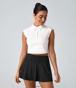 Halara נשים שרוול כובע פולו ספורט טניס יבש מהיר XX0PF1936 בגדים פעילים לבן