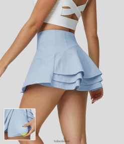 Halara נשים softlyzero אוורירי בעל מותן גבוה בצורת V סלסול 2 ב-1 כיס צד מיני חצאית טניס מגניבה XX0PF527 בגדים פעילים מלאכים נופלים