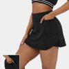Halara נשים softlyzero אוורירי עם מותן ניגודיות רשת כיס צד מעוקל מכפלת 2 ב-1 קו מיני חצאית מגניבה קז'ואל XX0PF614 בגדים פעילים שָׁחוֹר