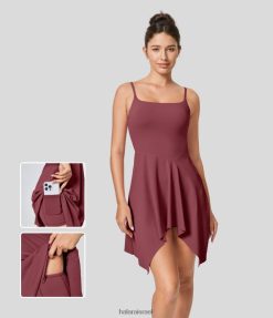 Halara נשים softlyzero אוורירית ללא גב 2 חלקים כיס מגניב מגע מיני שמלה אקטיבית לריקוד XX0PF928 בגדים פעילים קורדובן