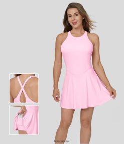 Halara נשים softlyzero אוורירית ללא גב 2-in-1 כיס צד מגניב מגע מיני מתלקח שמלת קז'ואל XX0PF960 בגדים פעילים חוטם