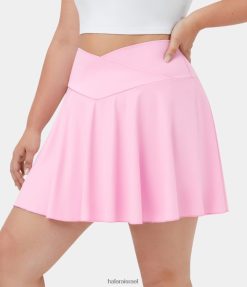 Halara נשים softlyzero אוורירית נוחה מותן מוצלב 2 ב-1 כיס צד בתוספת מידה מתלקחת חצאית טניס מגניבה XX0PF503 בגדים פעילים חוטם