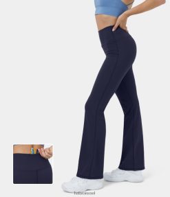 Halara נשים softlyzero קטיפה גב מותן גבוה חותלות יוגה מתלקחות בכיס XX0PF349 בגדים פעילים מעיל טווס