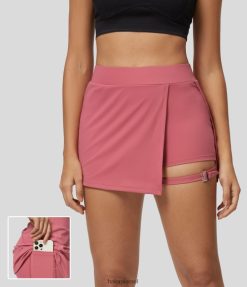 Halara נשים softlyzero קטיפה גבוהה מותן 2 ב-1 כיס צד מתכוונן אבזם bodycon מיני חצאית קז'ואל XX0PF544 הַלבָּשָׁה ביגוניה רוז'