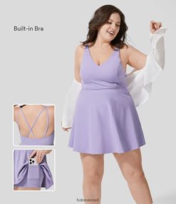 Halara נשים softlyzero קטיפה ללא גב כיס צדדי 2 חלקים בריקוד בלט באר בלט שמלה במידות גדולות XX0PF2162 בגדים פעילים אֲזוֹבִיוֹן