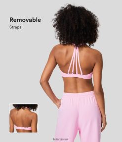 Halara נשים softlyzero תמיכה נמוכה אוורירית צוואר V עמוק ללא גב רצועה נשלפת חזיית ספורט קז'ואל מגניב מגע XX0PF1591 בגדים פעילים חוטם