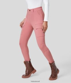 Halara נשים softlyzero eco מכנסי עבודה עם מותניים גבוהים עם כיסים מרובים XX0PF423 בגדים פעילים ורוד סוכריות